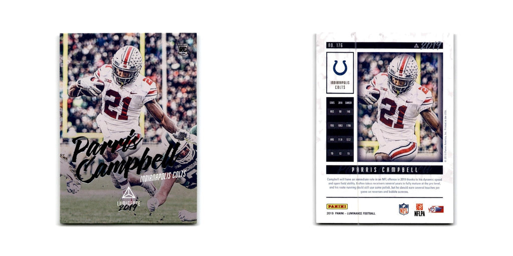 Parris Campbell Rookie 2019 Panini Luminance #176 Indianapolis Colts NM