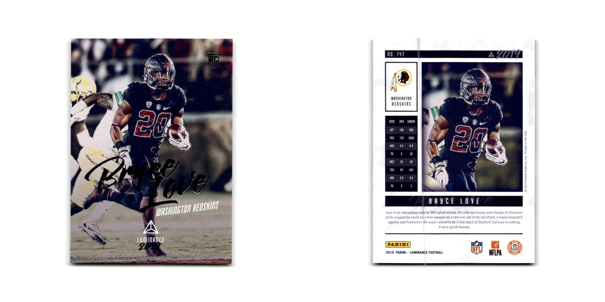 Bryce Love Rookie 2019 Panini Luminance #147 Washington Redskins NM