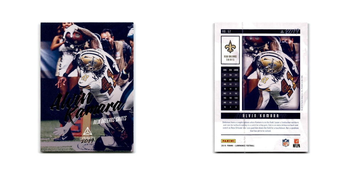 Alvin Kamara 2019 Panini Luminance #52 New Orleans Saints Football Card NM
