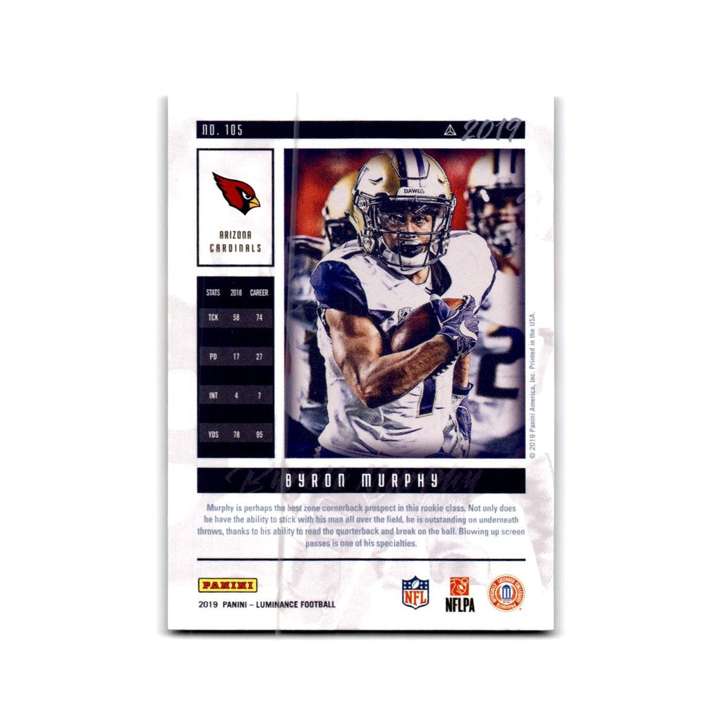 Byron Murphy Rookie 2019 Panini Luminance #105 Arizona Cardinals NM