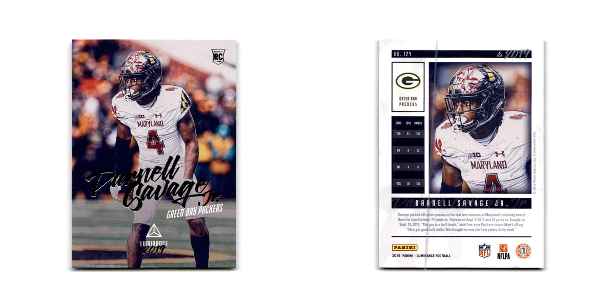 Darnell Savage Jr. Rookie 2019 Panini Luminance #124 Green Bay Packers NM
