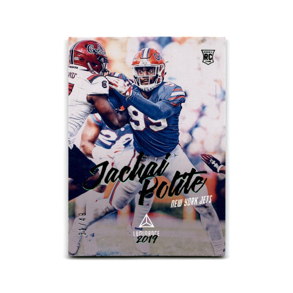 Jachai Polite Rookie #/49 2019 Panini Luminance Green #111 New York Jets NM