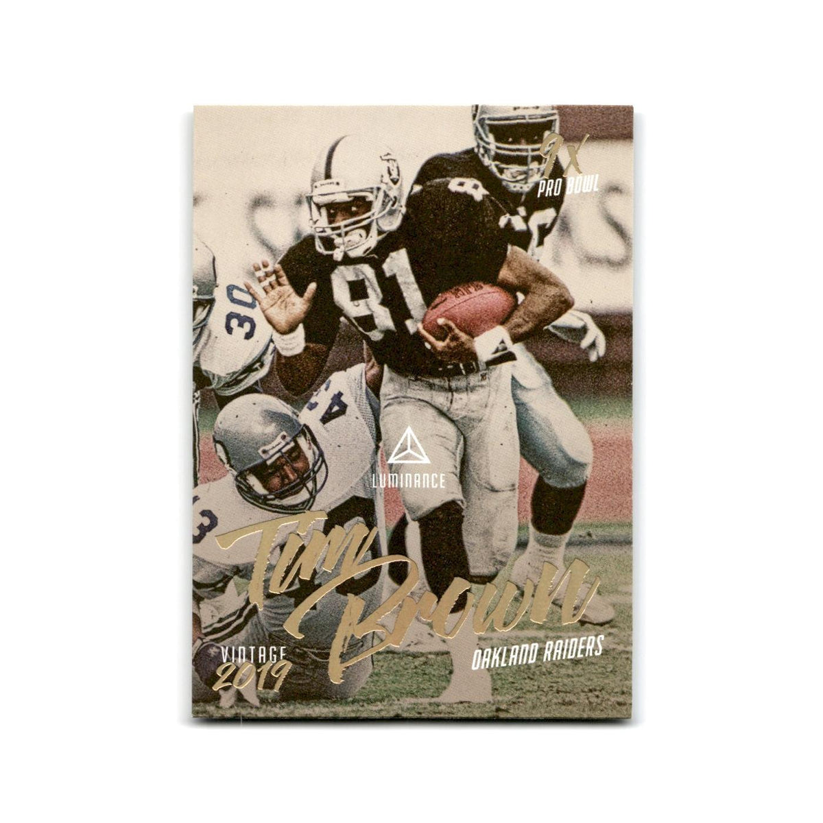 Tim Brown 2019 Panini Luminance Vintage Performers #VP-19 Oakland Raiders NM