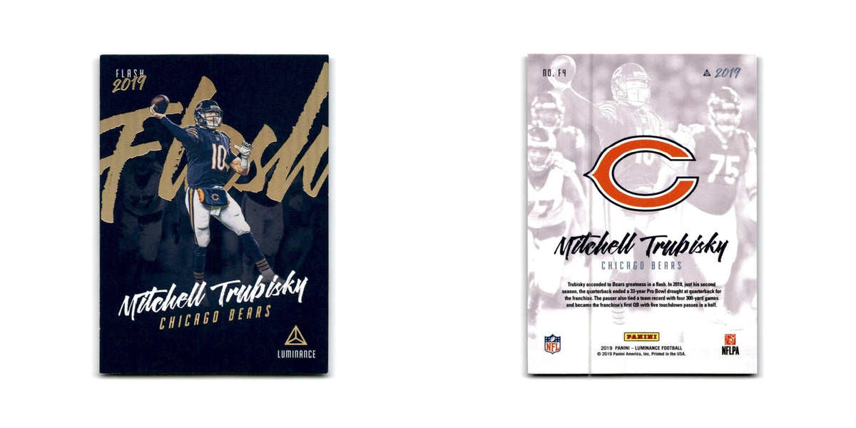 Mitchell Trubisky 2019 Panini Luminance #F4 Chicago Bears Football Card NM