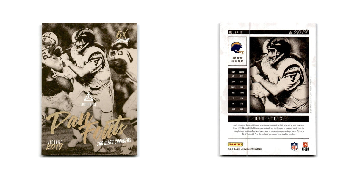 Dan Fouts 2019 Panini Luminance Vintage Performers #VP-11 San Diego Chargers NM