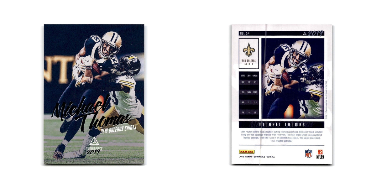 Michael Thomas 2019 Panini Luminance #54 New Orleans Saints Football Card NM