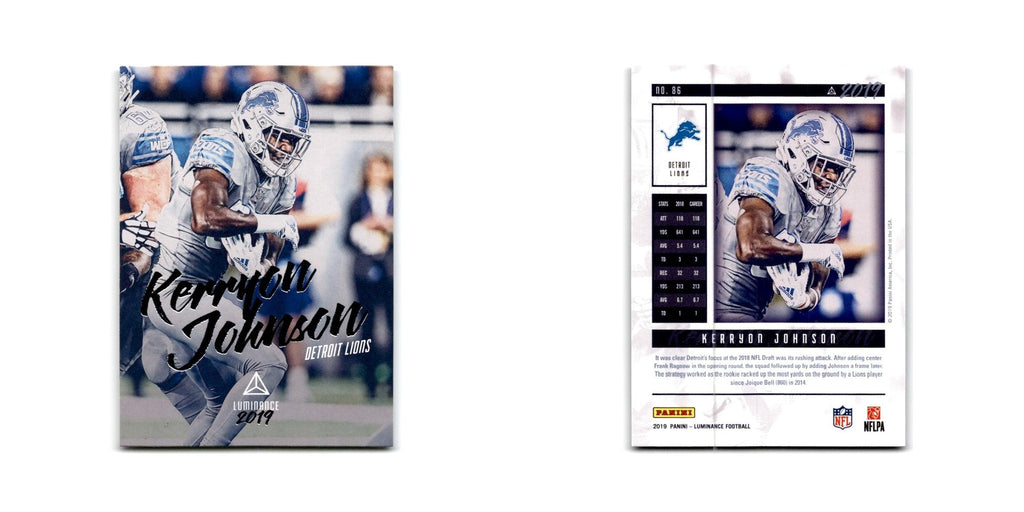 Kerryon Johnson 2019 Panini Luminance #86 Detroit Lions Football Card NM