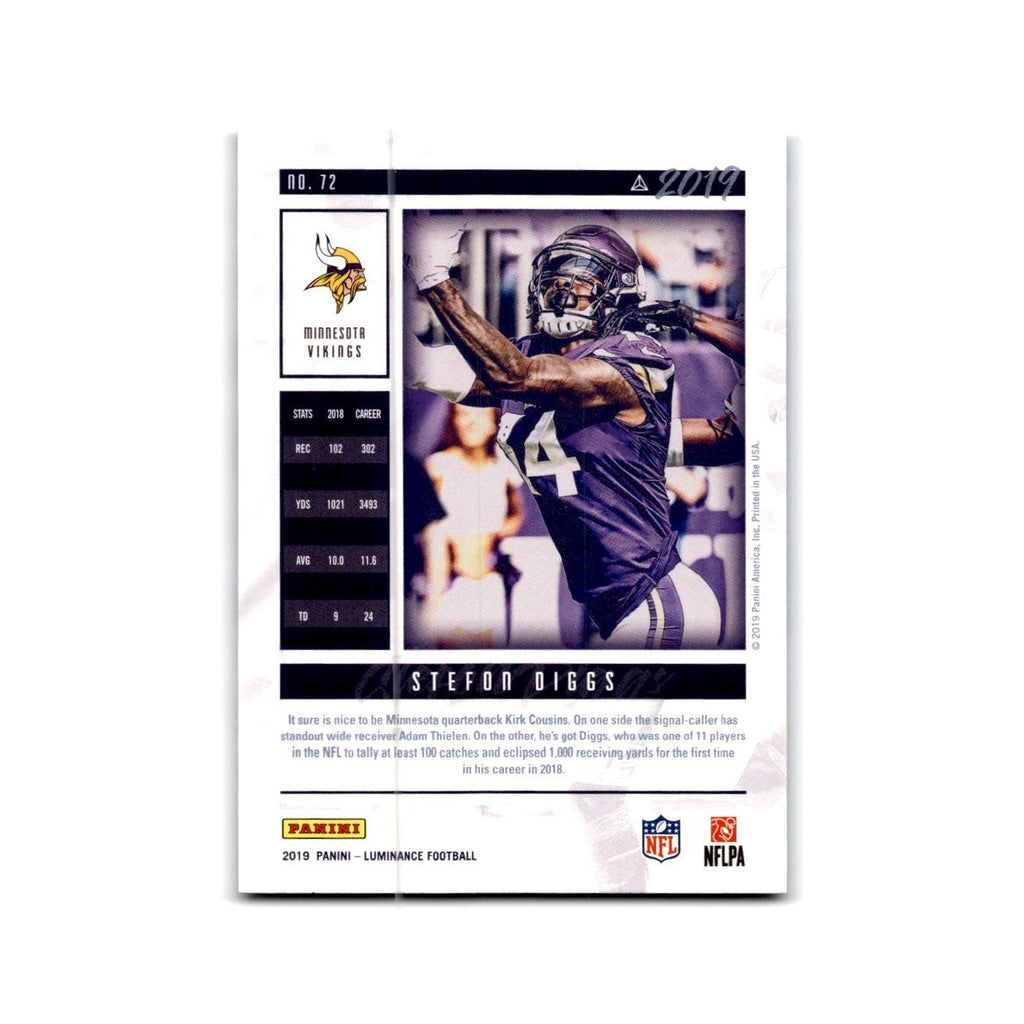 Stefon Diggs 2019 Panini Luminance #72 Minnesota Vikings Football Card NM