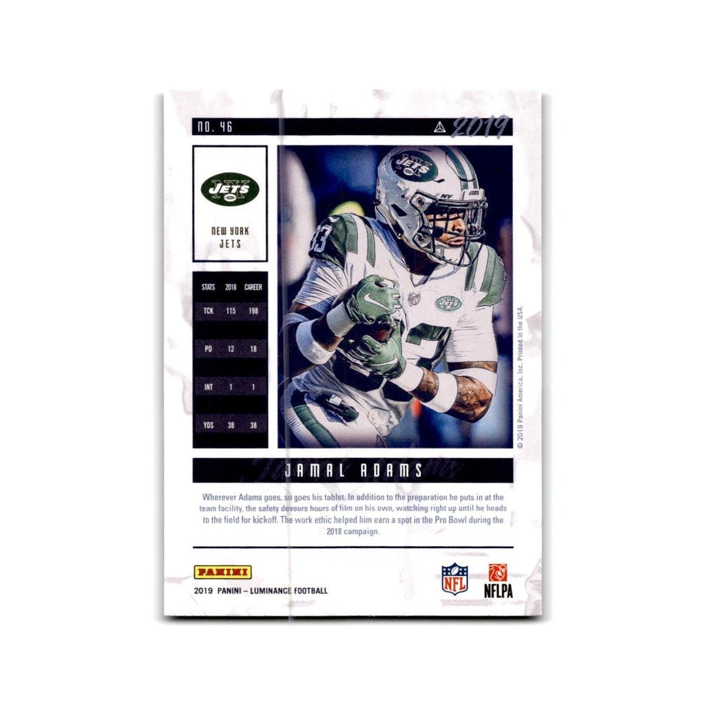 Jamal Adams 2019 Panini Luminance #46 New York Jets Football Card NM