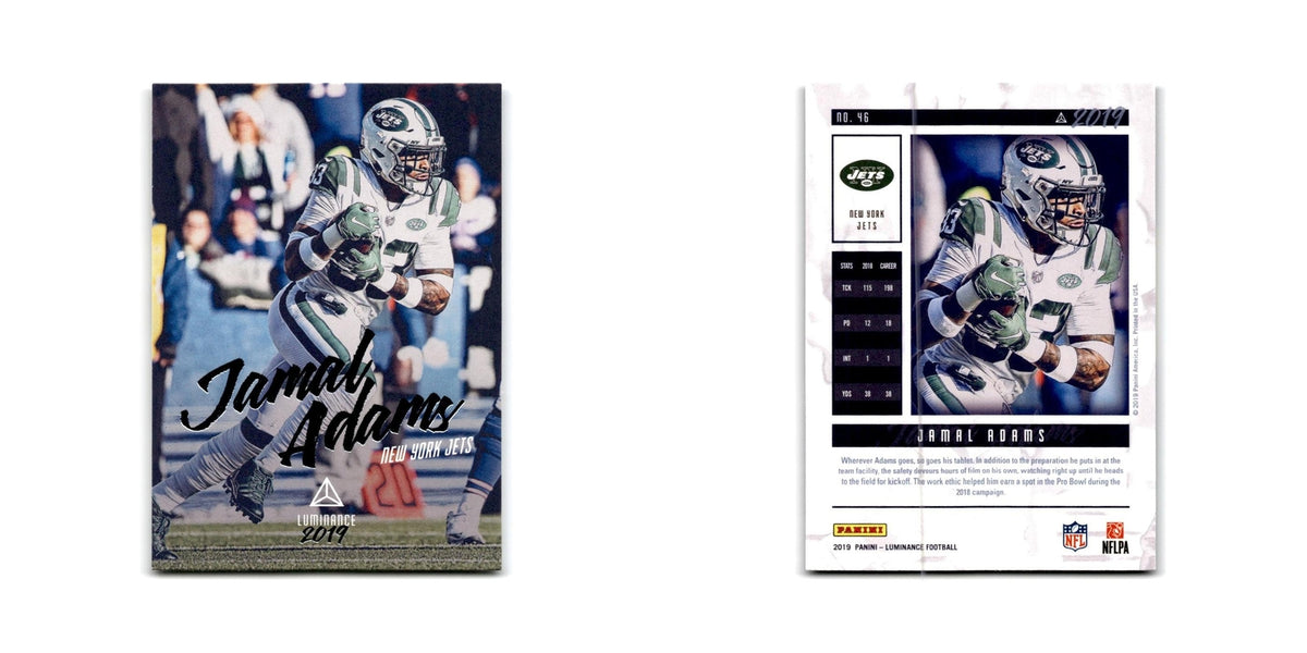 Jamal Adams 2019 Panini Luminance #46 New York Jets Football Card NM