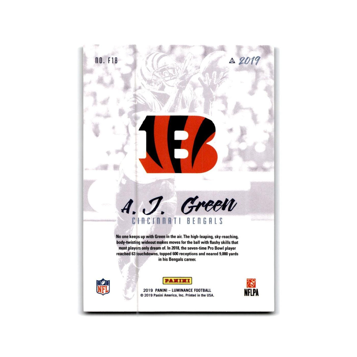 A.J. Green 2019 Panini Stickers #F18 Cincinnati Bengals Football Card NM