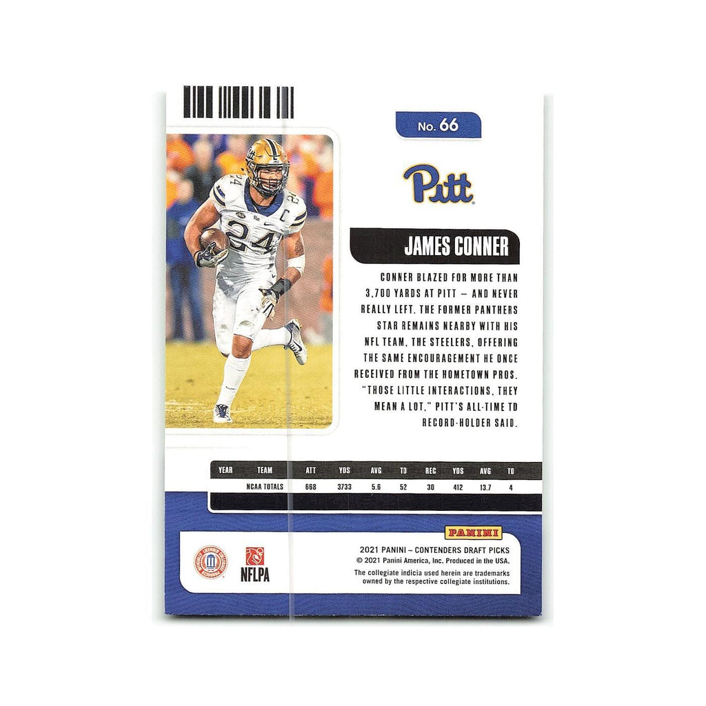 James Conner 2021 Panini Contenders Draft Picks #66 Pittsburgh Panthers NM
