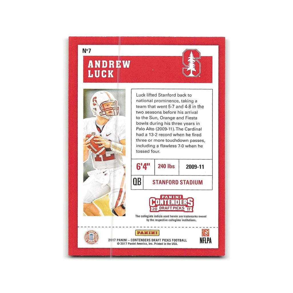 Andrew Luck 2017 Panini Contenders Draft Picks #7 Indianapolis Colts NM