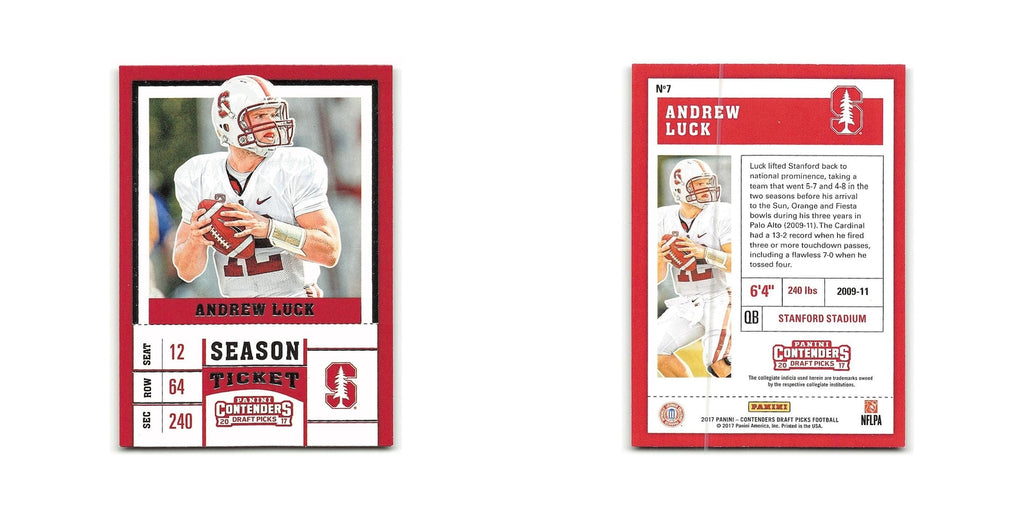 Andrew Luck 2017 Panini Contenders Draft Picks #7 Indianapolis Colts NM