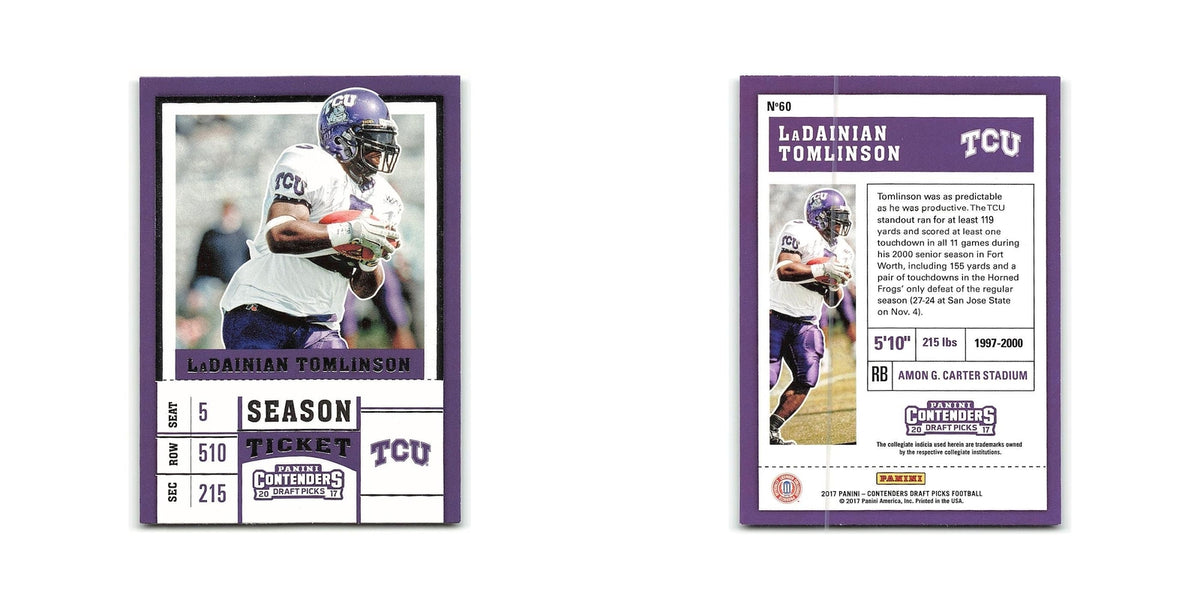 LaDainian Tomlinson 2017 Panini Contenders Draft Picks #60 TCU Horned Frogs NM