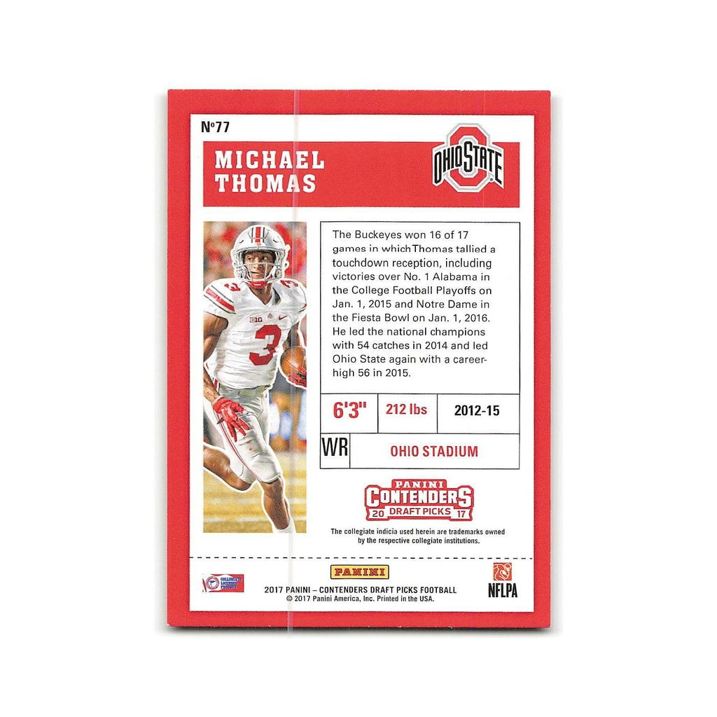Michael Thomas 2017 Panini Contenders Draft Picks #77 Ohio State Buckeyes NM