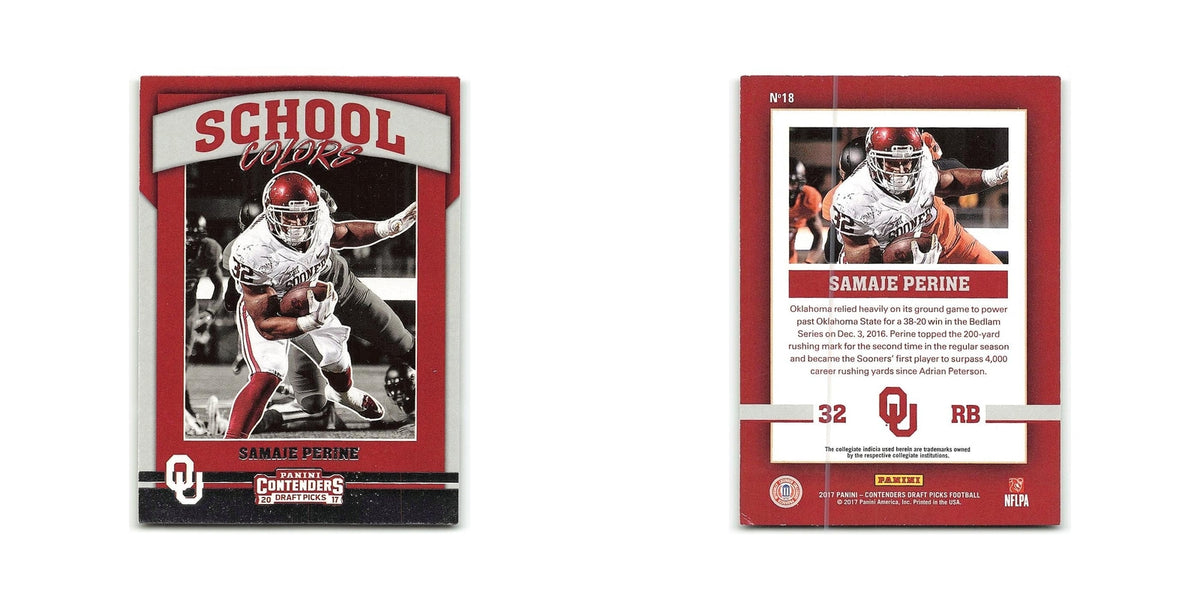 Samaje Perine 2017 Panini Contenders Draft Picks School Colors #18 NM