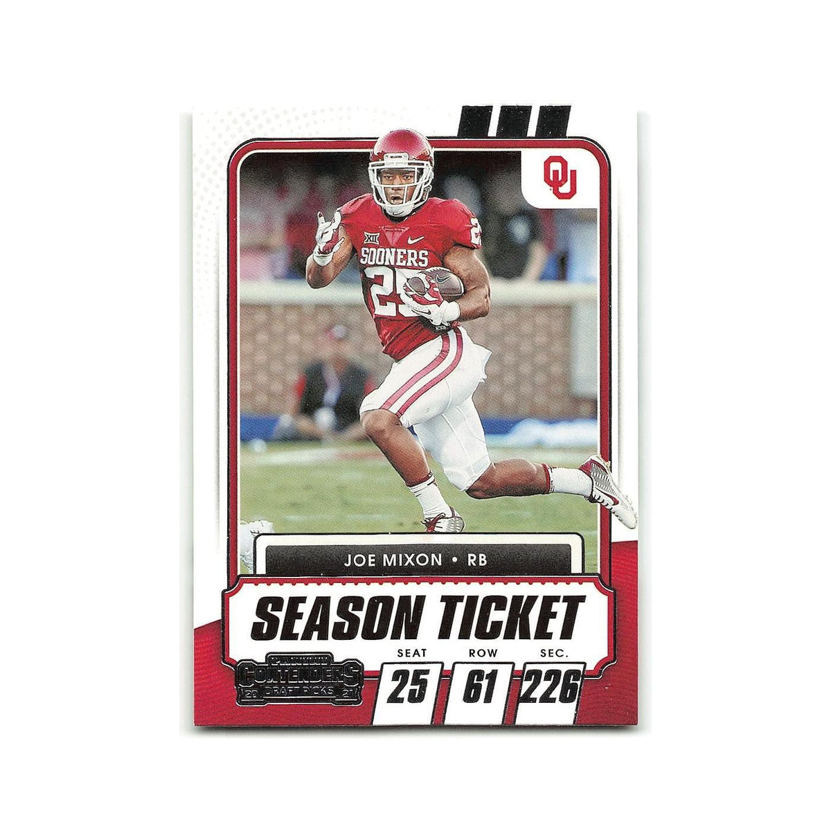 Joe Mixon 2021 Panini Contenders Draft Picks #62 Oklahoma Sooners NM