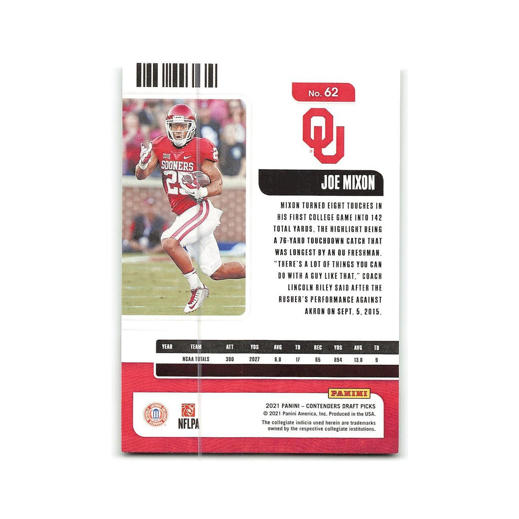 Joe Mixon 2021 Panini Contenders Draft Picks #62 Oklahoma Sooners NM