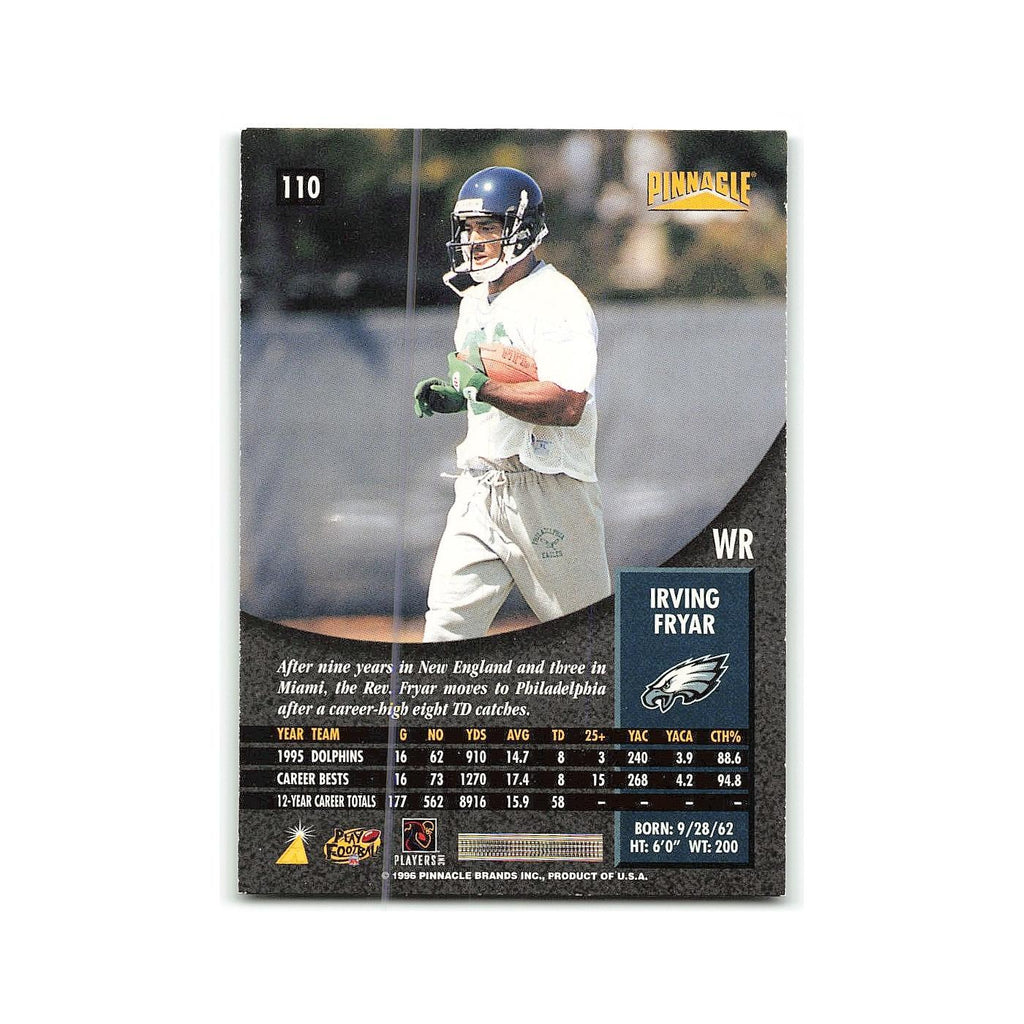 Irving Fryar 1996 Pinnacle Foil #110 Philadelphia Eagles Football Card NM