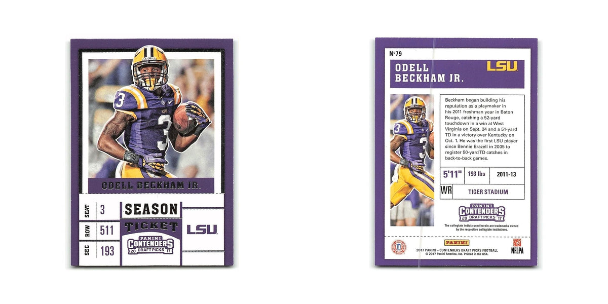 Odell Beckham Jr. 2017 Panini Contenders Draft Picks #79 LSU Tigers NM