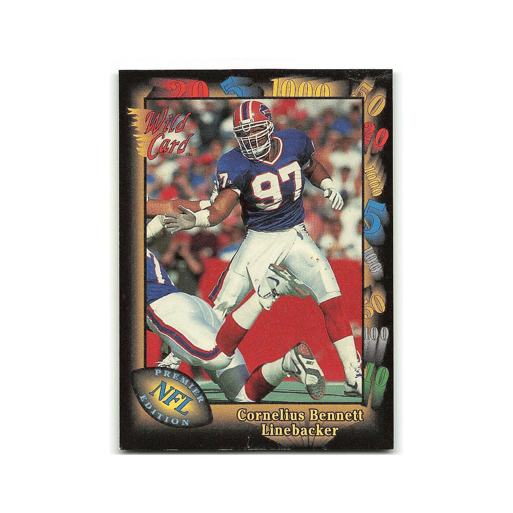 Cornelius Bennett 1991 Wild Card #47 Buffalo Bills Football Card NM
