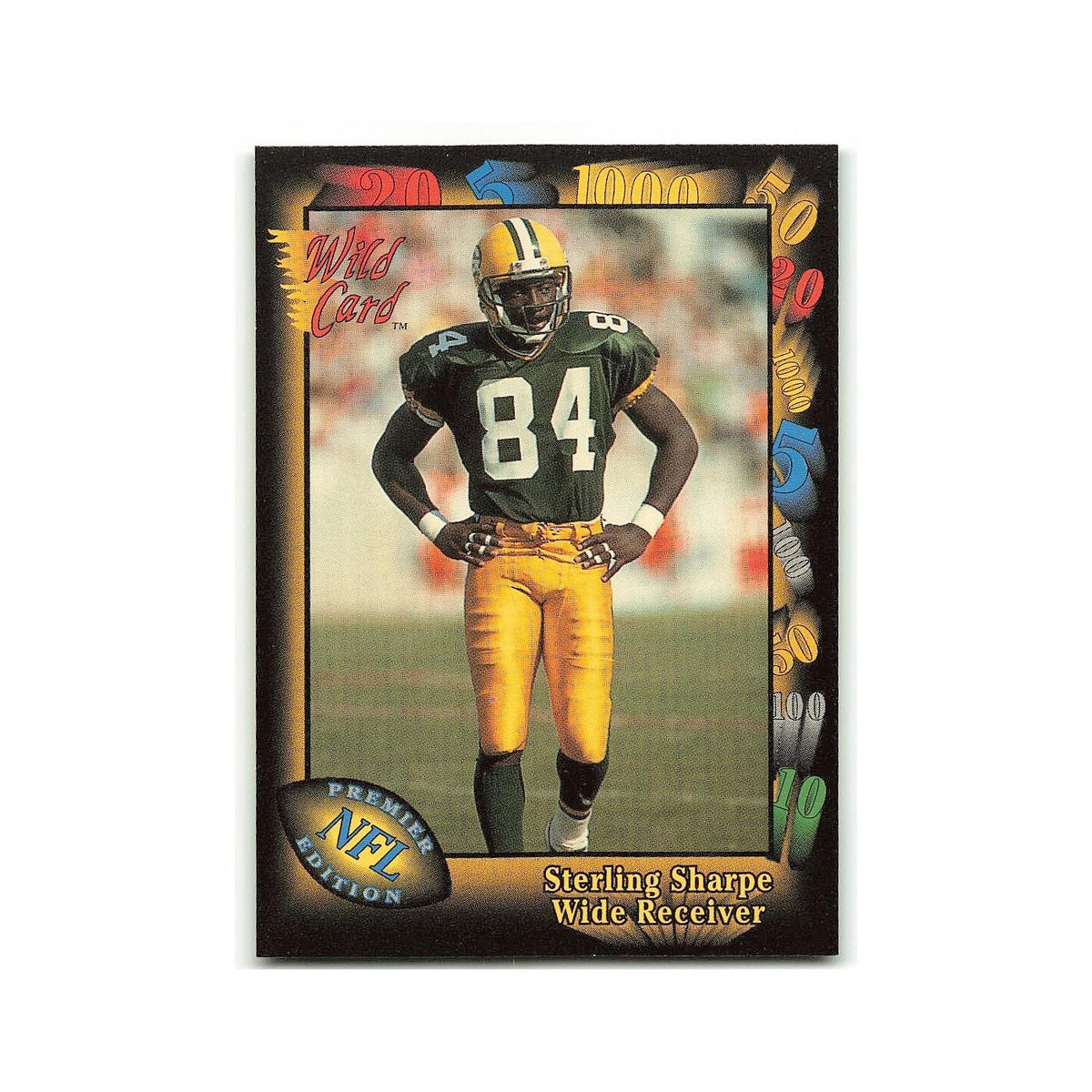 Sterling Sharpe 1991 Wild Card #119 Green Bay Packers Football Card NM