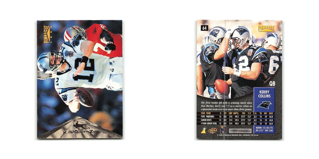 Kerry Collins 1996 Pinnacle #64 Carolina Panthers Football Card NM