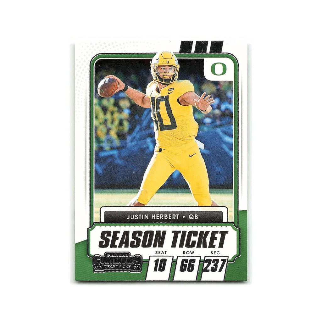 Justin Herbert 2021 Panini Contenders Draft Picks #11 Oregon Ducks NM