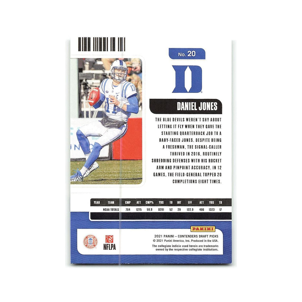 Daniel Jones 2021 Panini Contenders Draft Picks #20 Duke Blue Devils NM