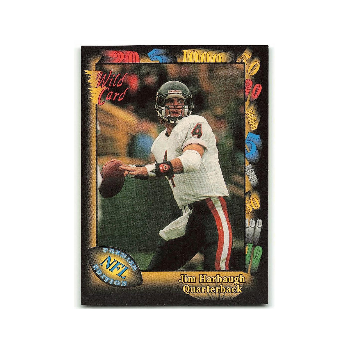 Jim Harbaugh 1991 Wild Card #64 Chicago Bears Football Card NM