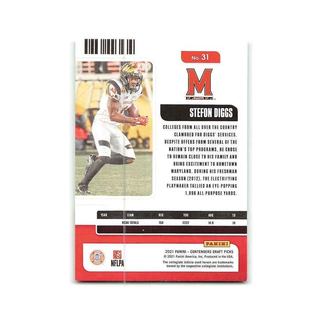 Stefon Diggs 2021 Panini Contenders Draft Picks #31 Maryland Terrapins NM