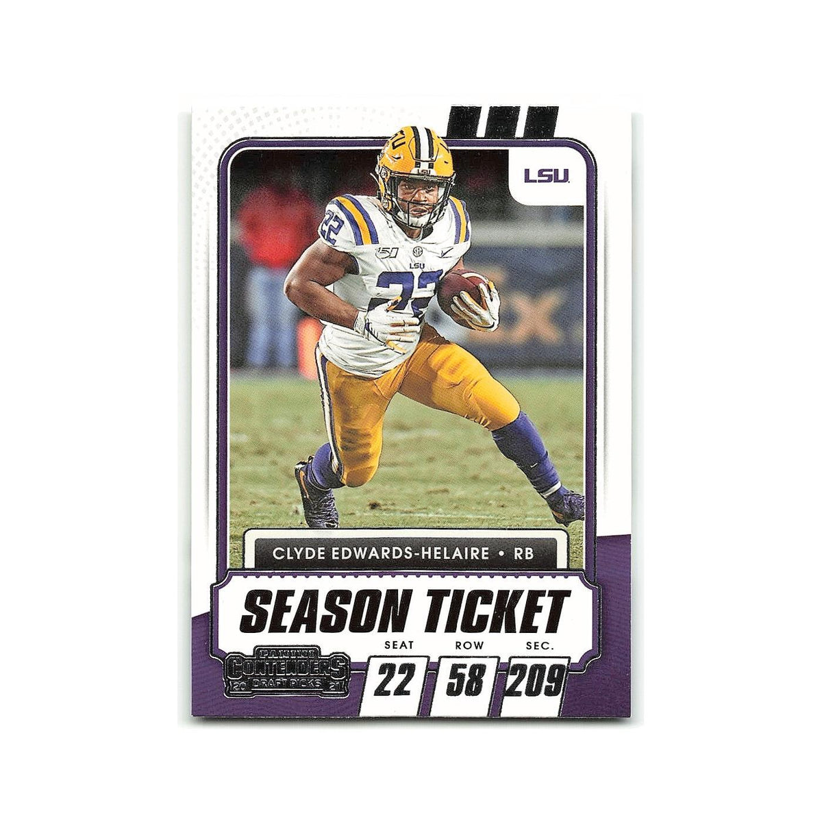 Clyde Edwards-Helaire 2021 Panini Contenders Draft Picks #54 LSU Tigers NM