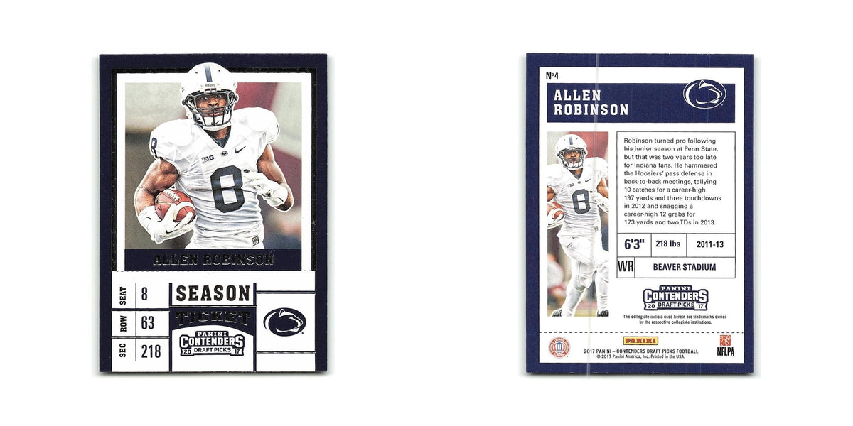 Allen Robinson 2017 Panini Contenders Draft Picks #4 Penn State Nittany Lions NM