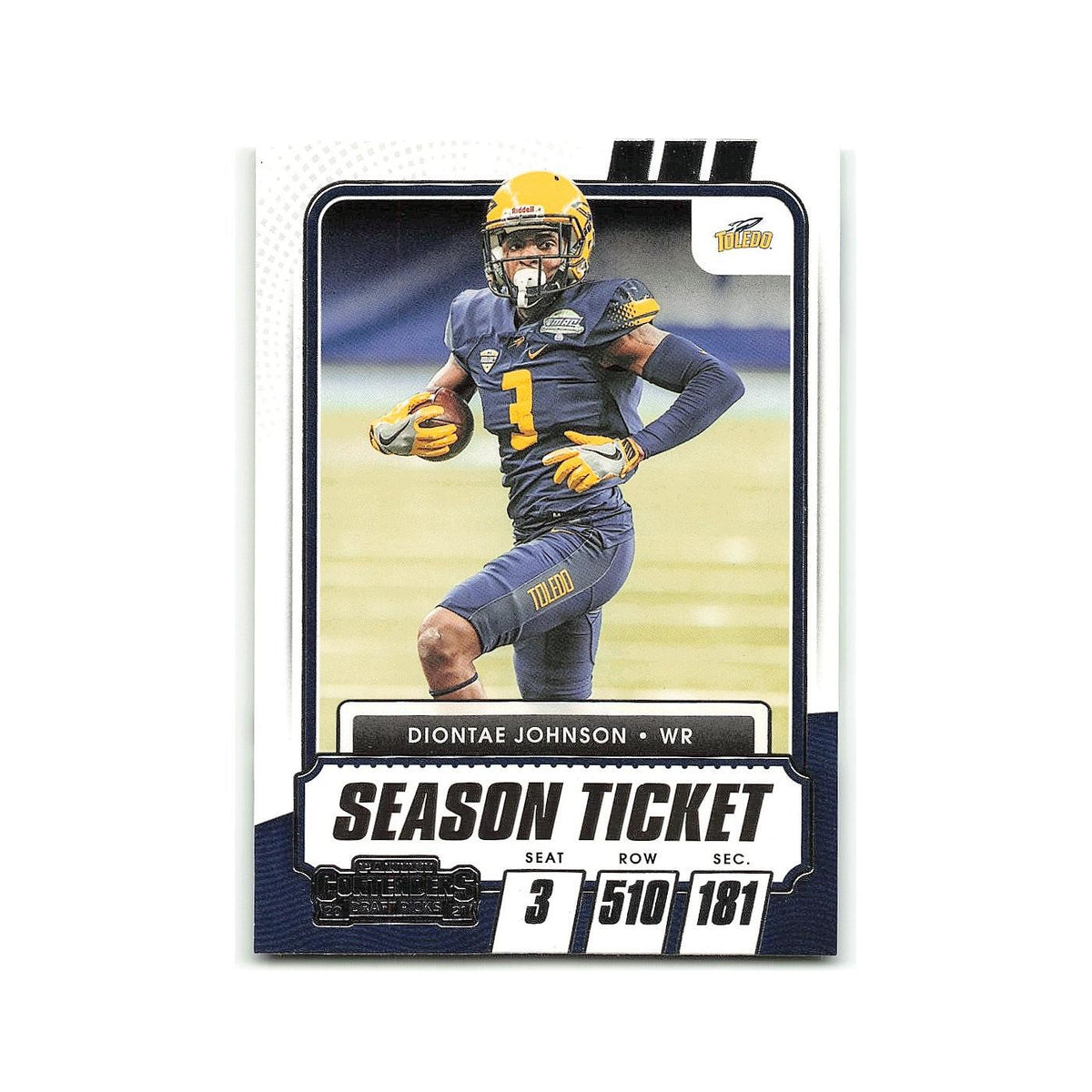 Diontae Johnson 2021 Panini Contenders Draft Picks #95 Toledo Rockets NM