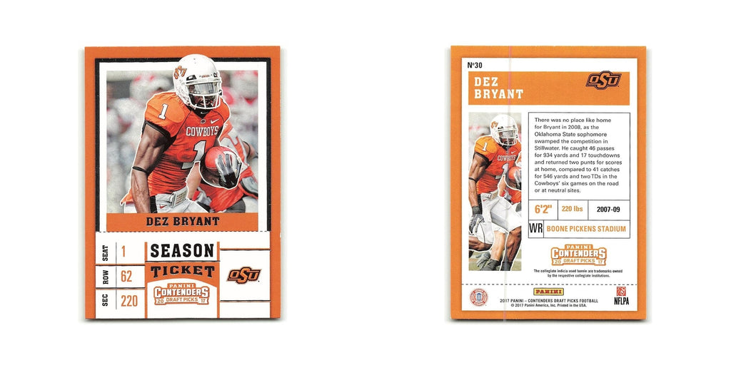 Dez Bryant 2017 Panini Contenders Draft Picks #30 Oklahoma State Cowboys NM