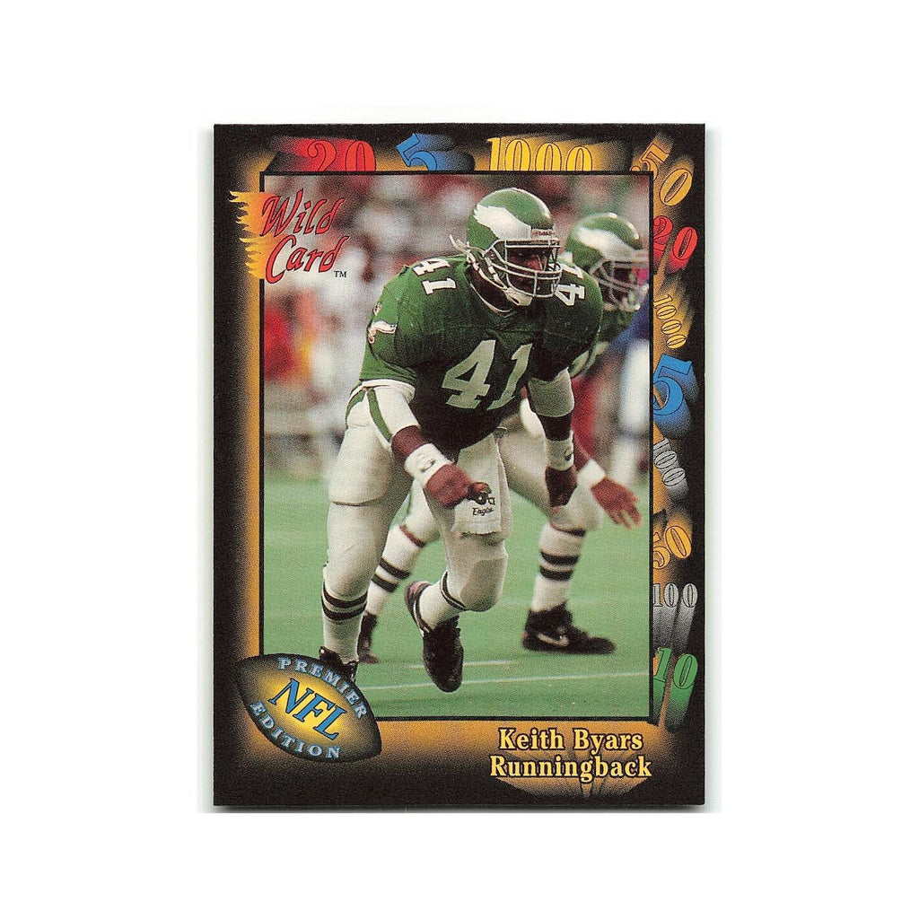Keith Byars 1991 Wild Card #78 Philadelphia Eagles Football Card NM
