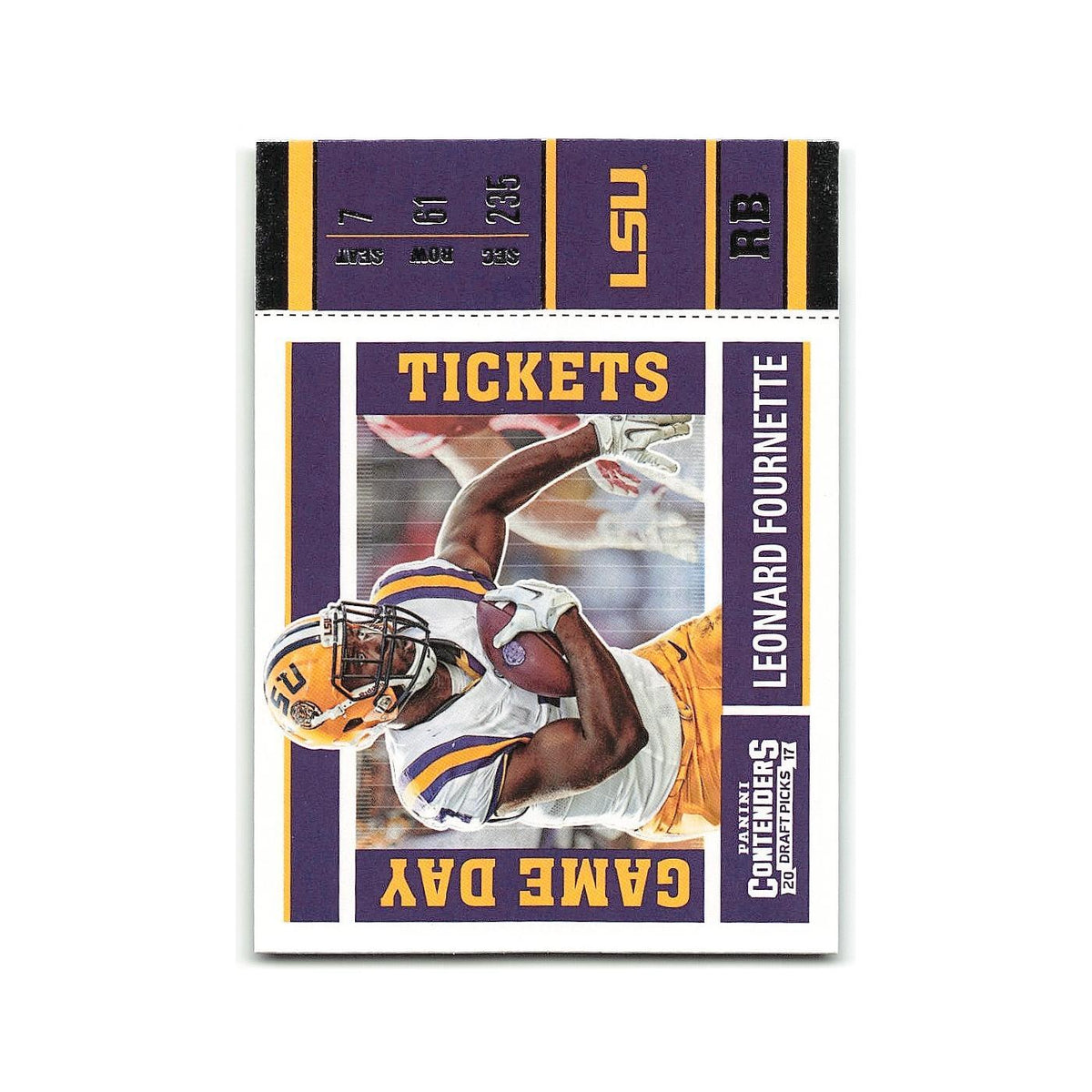 Leonard Fournette 2017 Panini Contenders Draft Picks Game Day Tickets #2 NM