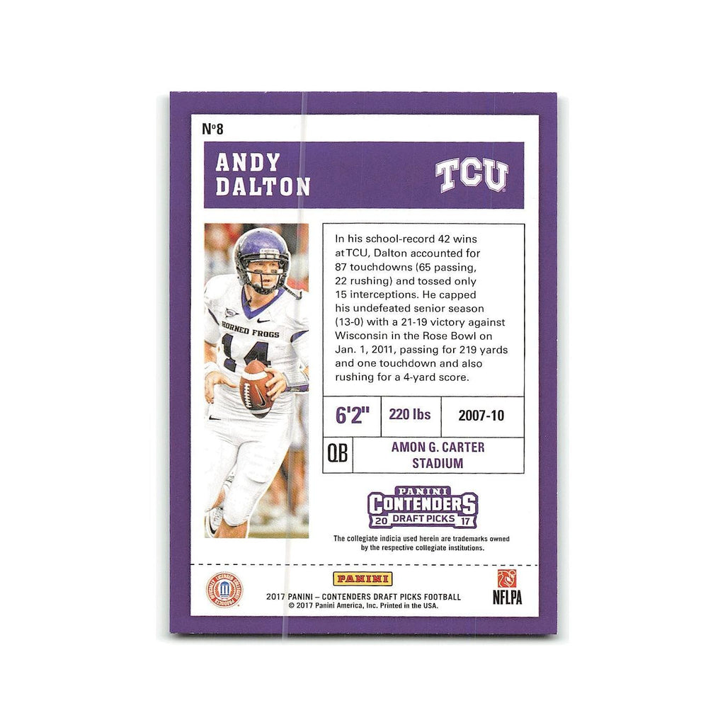 Andy Dalton 2017 Panini Contenders Draft Picks #8 TCU Horned Frogs NM