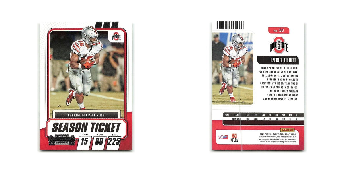 Ezekiel Elliott 2021 Panini Contenders Draft Picks #50 Ohio State Buckeyes NM