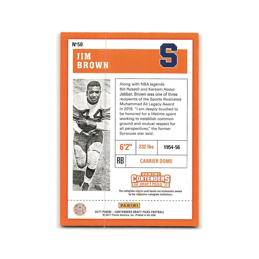 Jim Brown 2017 Panini Contenders Draft Picks #50 Syracuse Orangemen NM