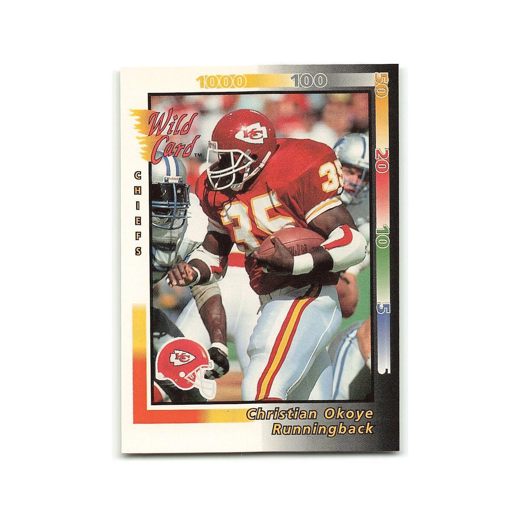 Christian Okoye 1992 Wild Card #78 Kansas City Chiefs Football Card NM