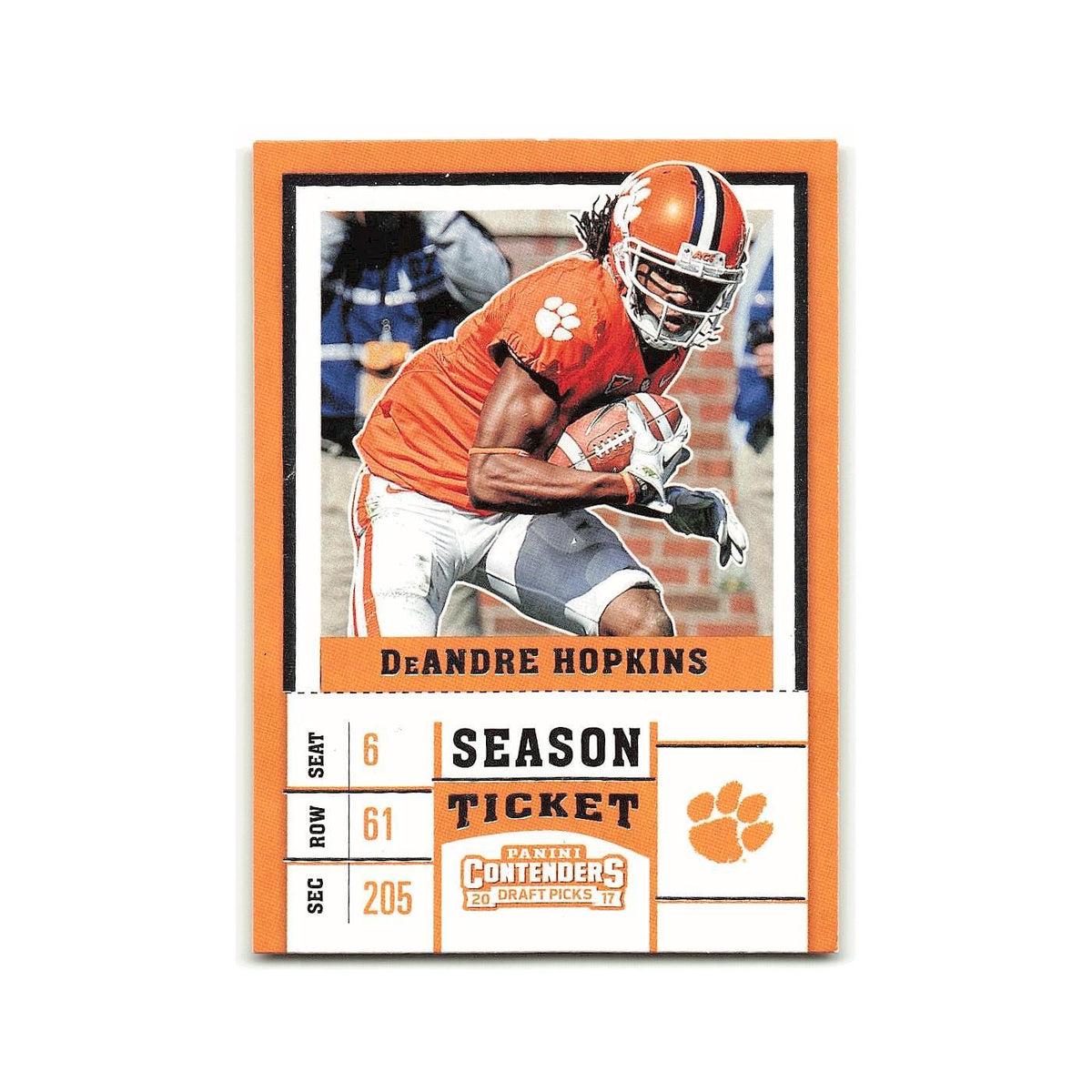 DeAndre Hopkins 2017 Panini Contenders Draft Picks #25 Clemson Tigers NM