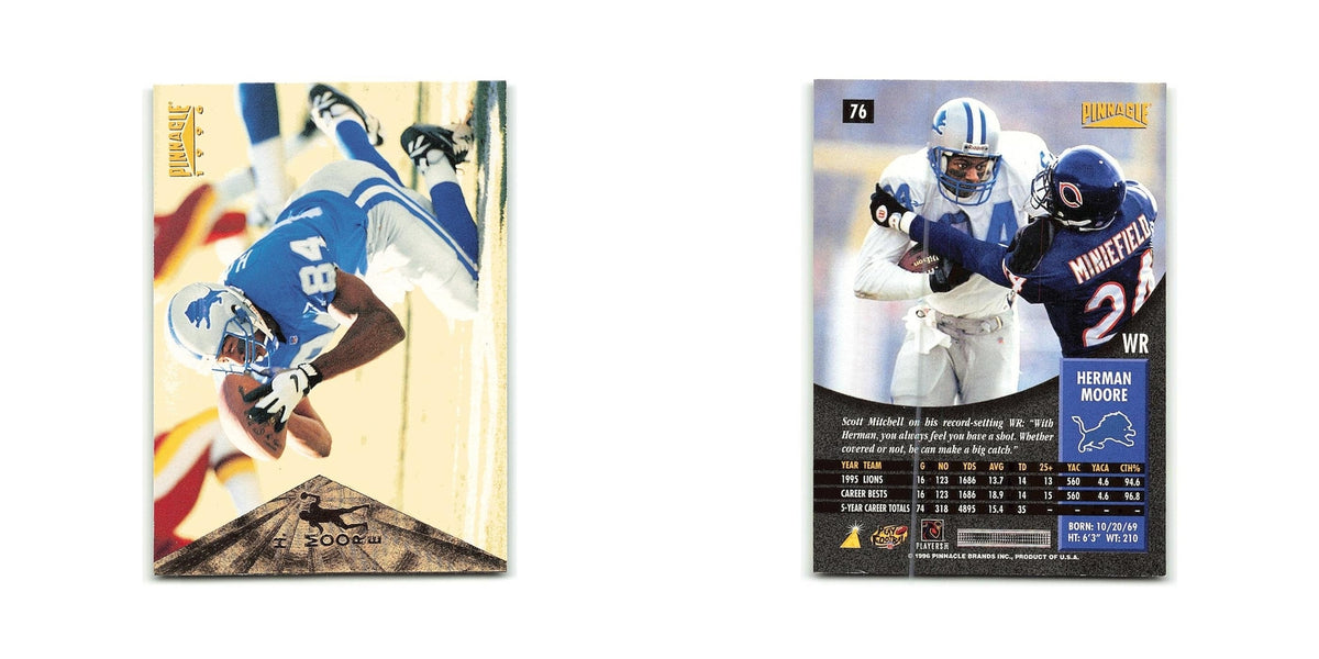 Herman Moore 1996 Pinnacle #76 Detroit Lions Football Card NM