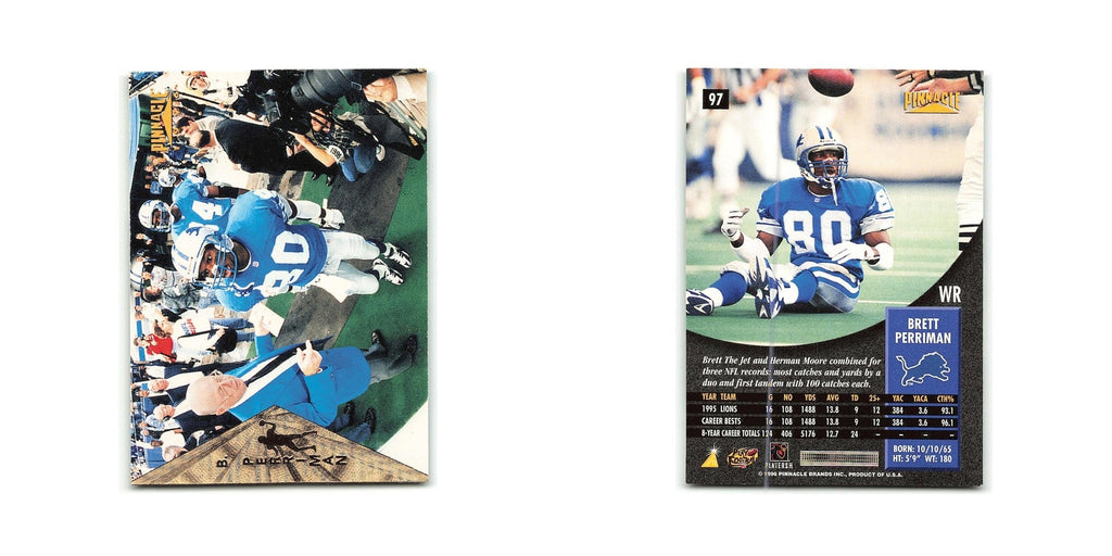 Brett Perriman 1996 Pinnacle #97 Detroit Lions Football Card NM