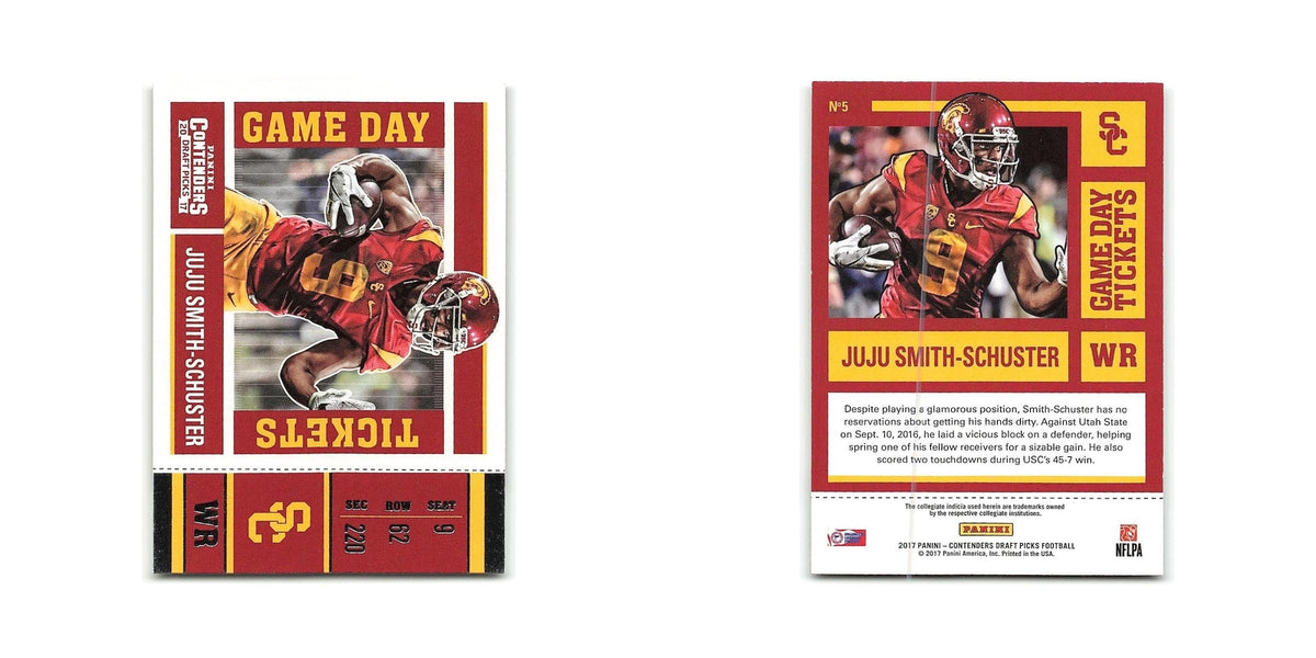 JuJu Smith-Schuster 2017 Panini Contenders Draft Picks Game Day Tickets #5 NM