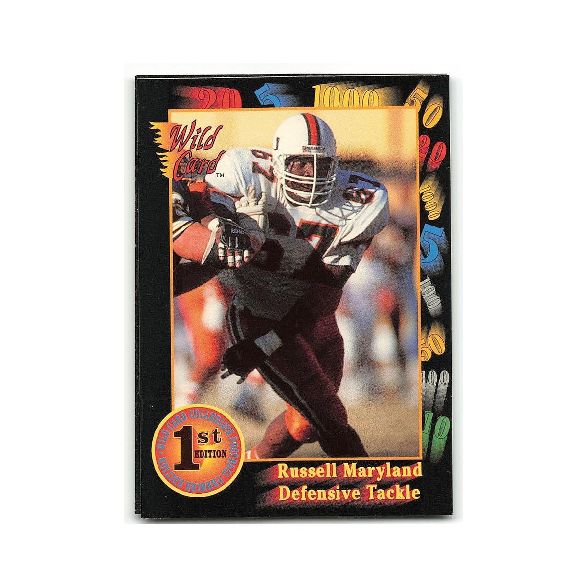 Russell Maryland Rookie 1993 Wild Card 1st Edition #15 Dallas Cowboys NM