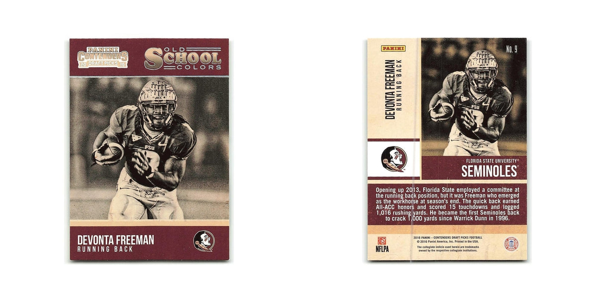 Devonta Freeman 2016 Panini Contenders Draft Picks Old School Colors #9 NM