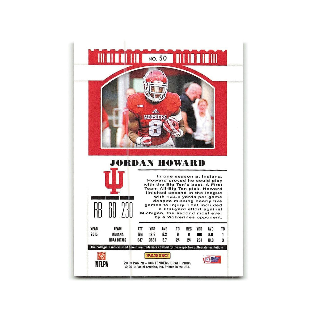Jordan Howard 2019 Panini Contenders Draft Picks #50 Indiana Hoosiers NM