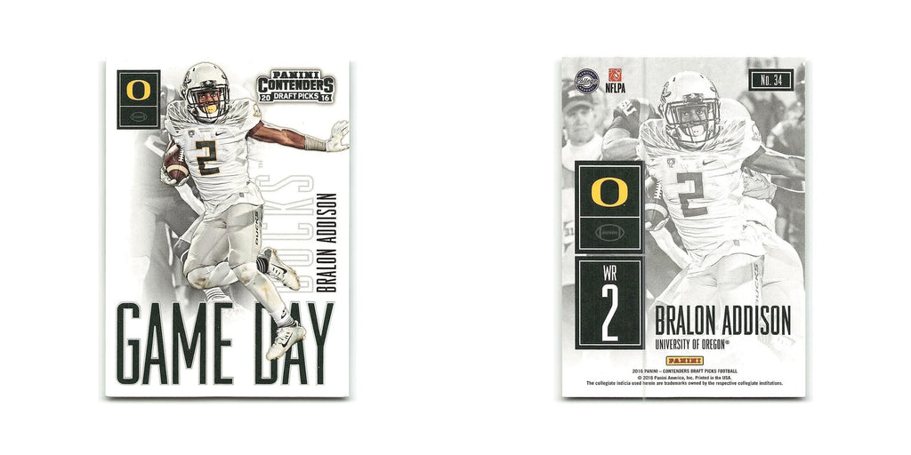 Bralon Addison 2016 Panini Contenders Draft Picks #34 Oregon Ducks NM